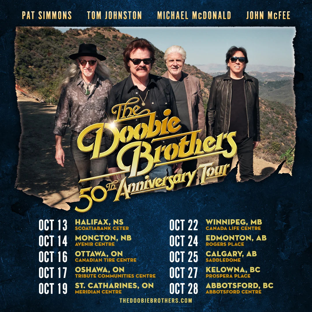 Canada Dates Added to The Doobie Brothers 50th Anniversary Tour